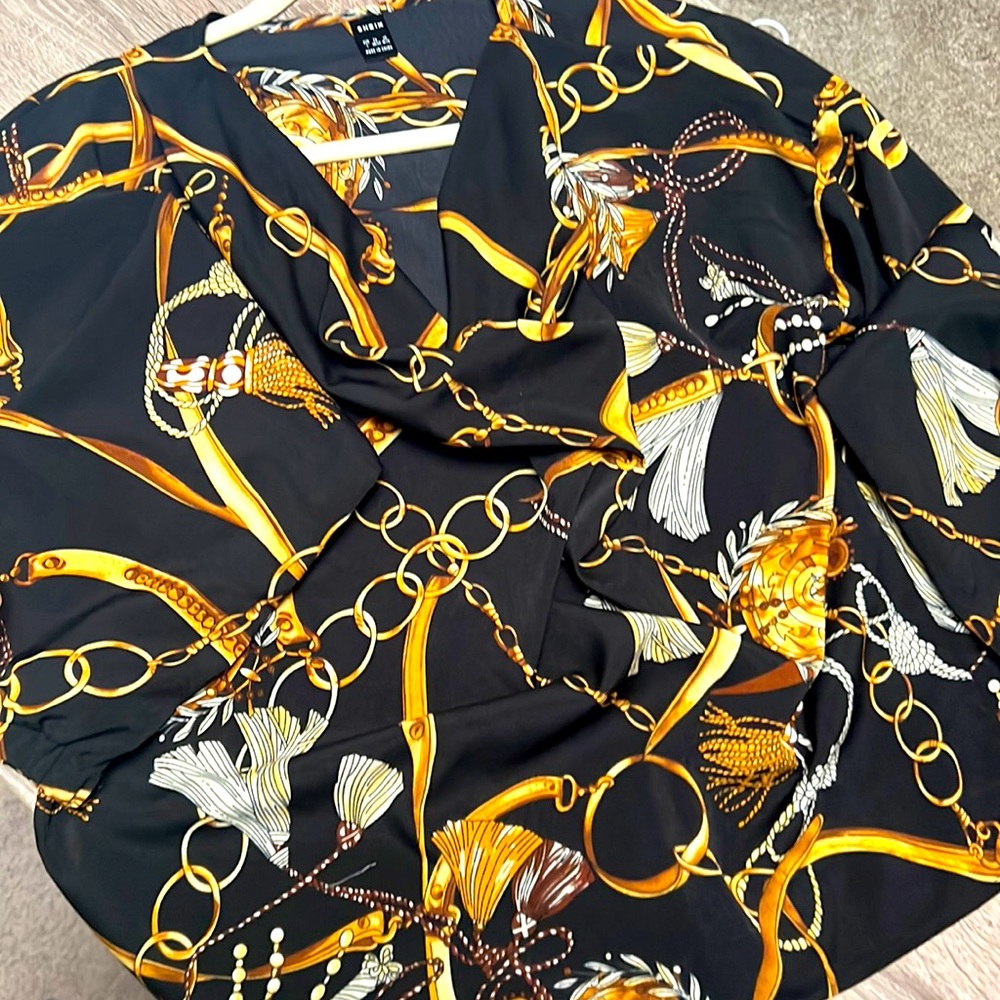 114. SHEIN NWOT Cowl Neck Blouse